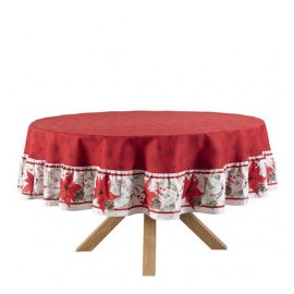 Mantel circular Noche Buena